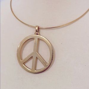 Vintage Tory Burch peace sign choker.